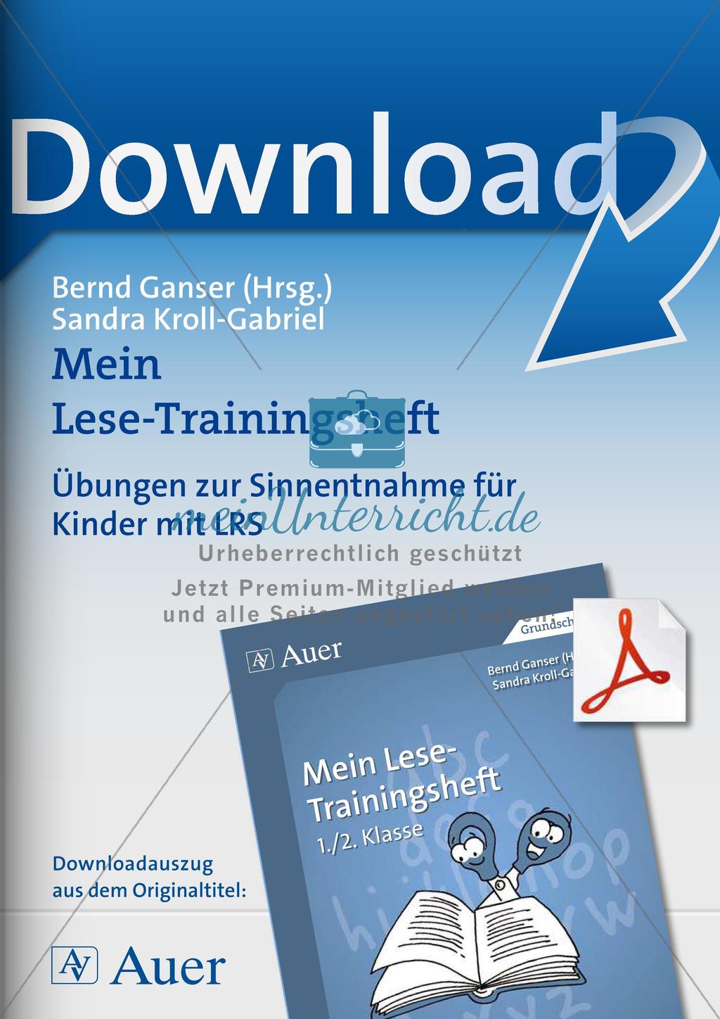 Übungen zur Sinnentnahme bei LRS Preview 1