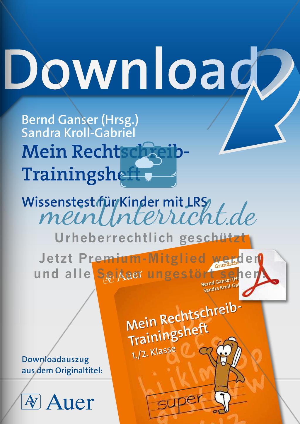 LRS: Wissenstest Rechtschreibung Preview 1