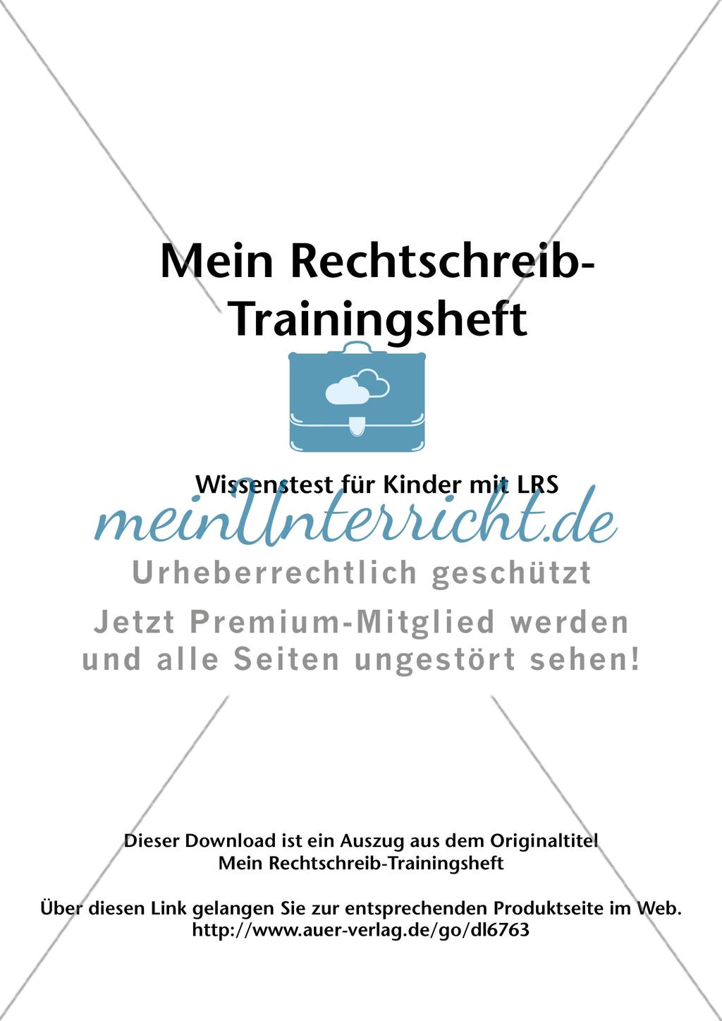 LRS: Wissenstest Rechtschreibung Preview 2