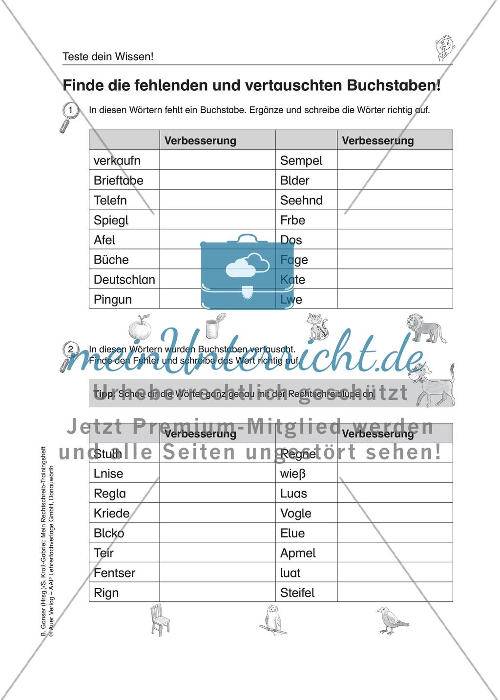 LRS: Wissenstest Rechtschreibung Preview 7