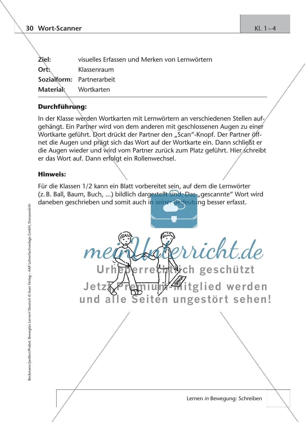 Bewegtes Lernen: Schreiben Preview 12