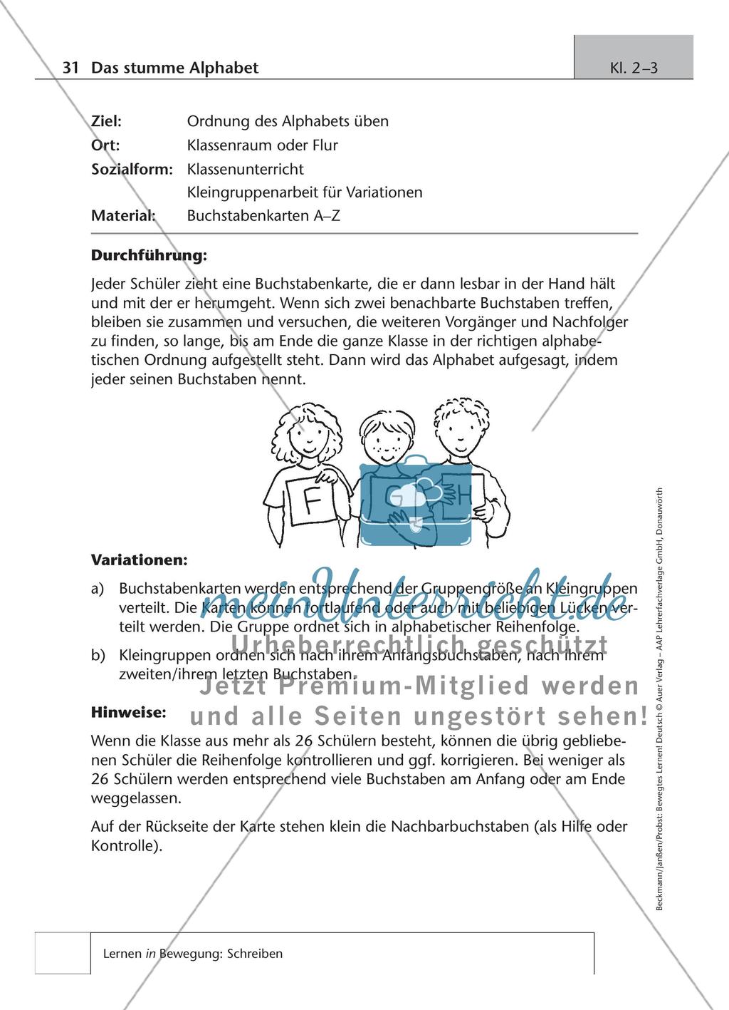Bewegtes Lernen: Schreiben Preview 13
