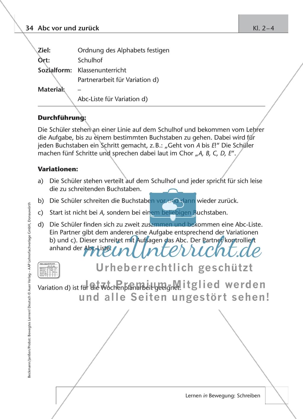 Bewegtes Lernen: Schreiben Preview 16