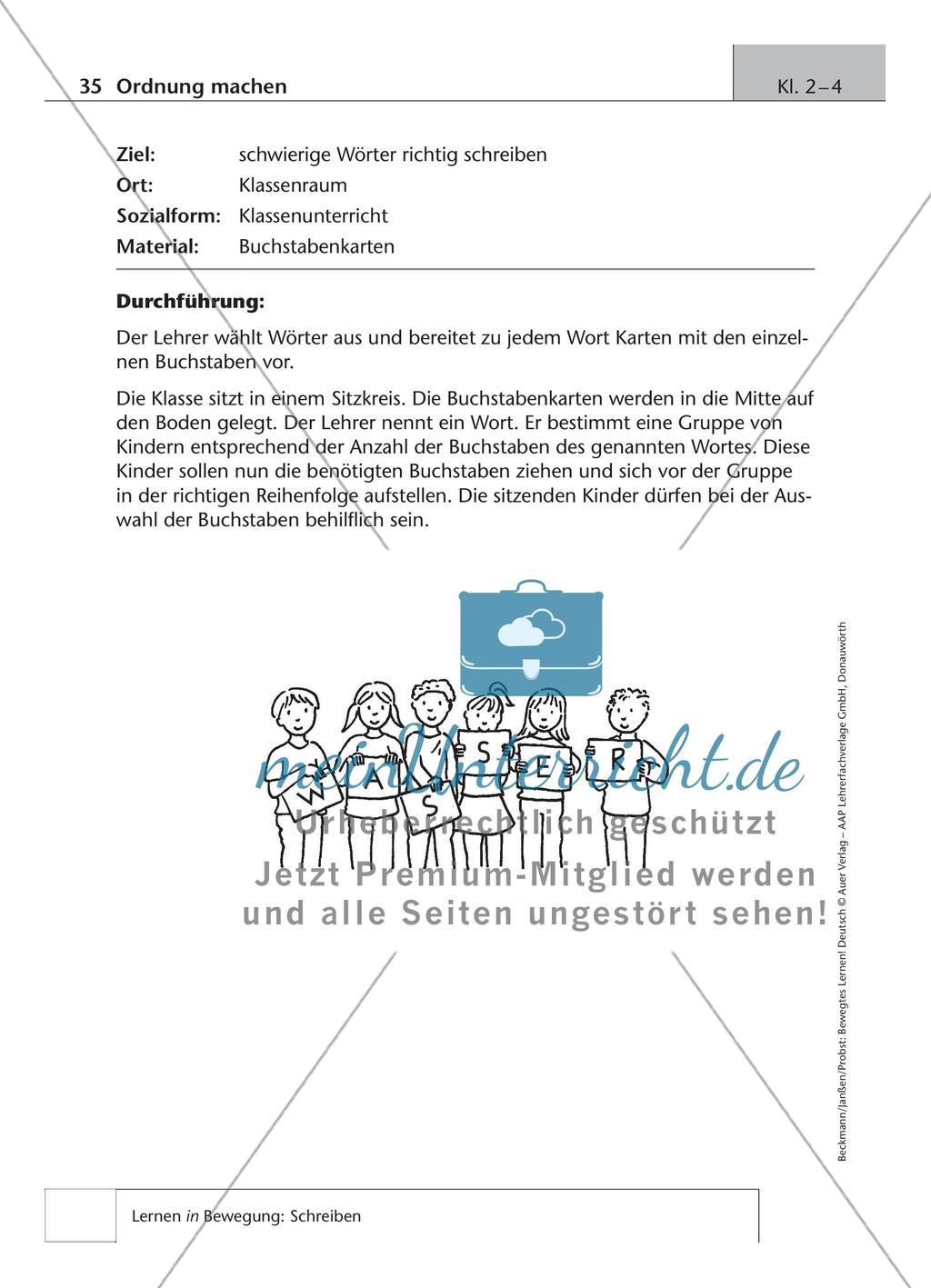 Bewegtes Lernen: Schreiben Preview 17