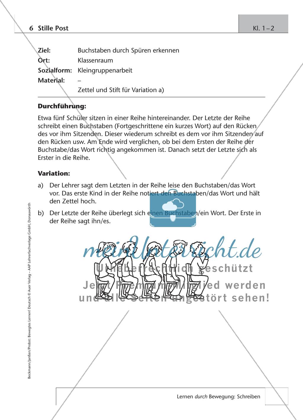 Bewegtes Lernen: Schreiben Preview 5