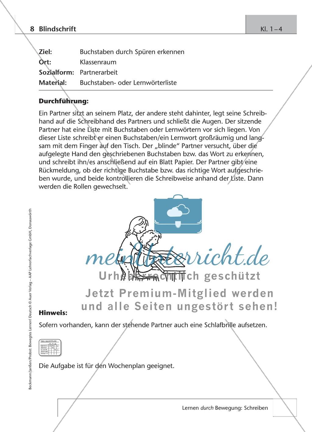 Bewegtes Lernen: Schreiben Preview 7