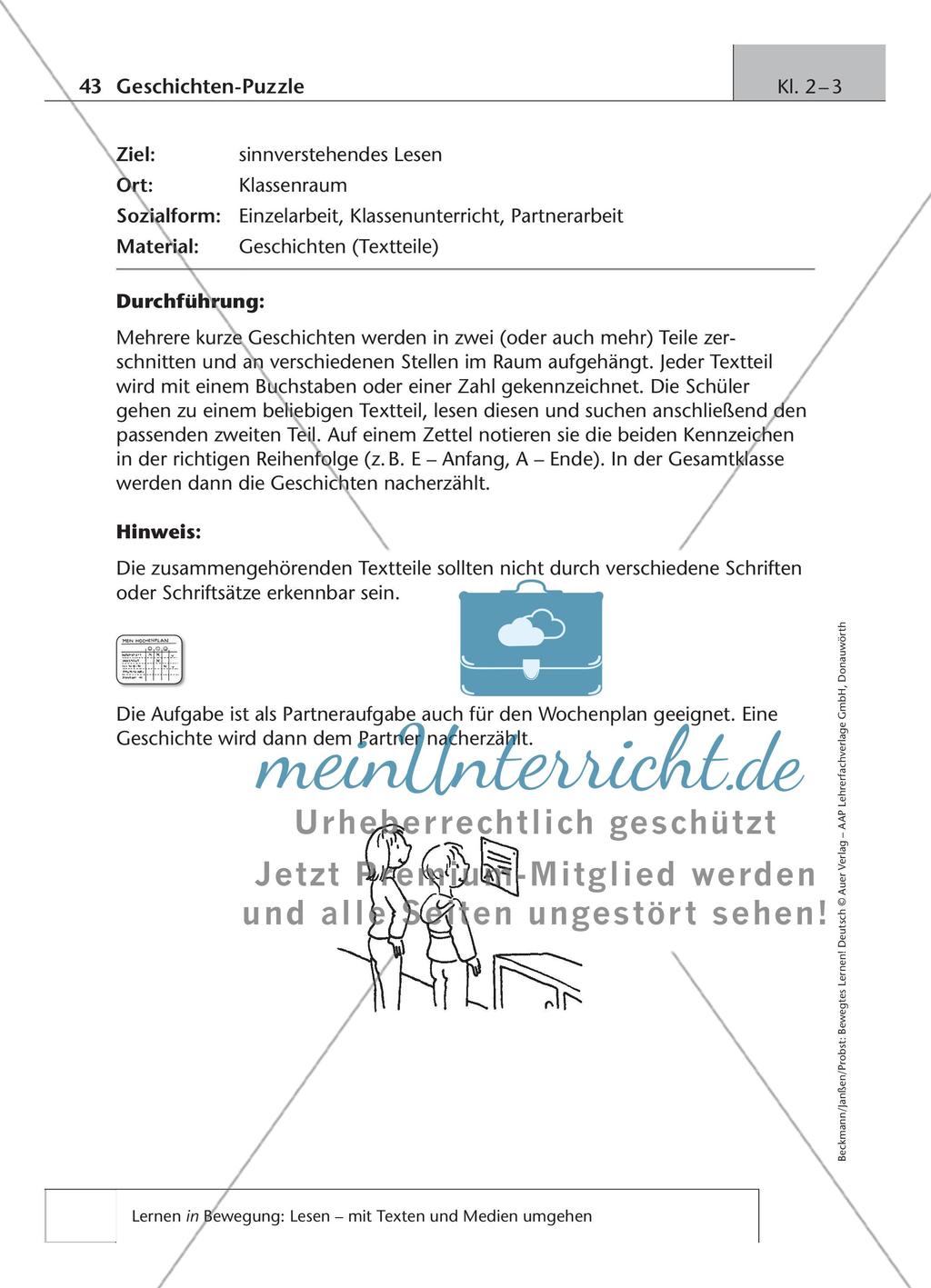 Bewegtes Lernen: Lesen Preview 11