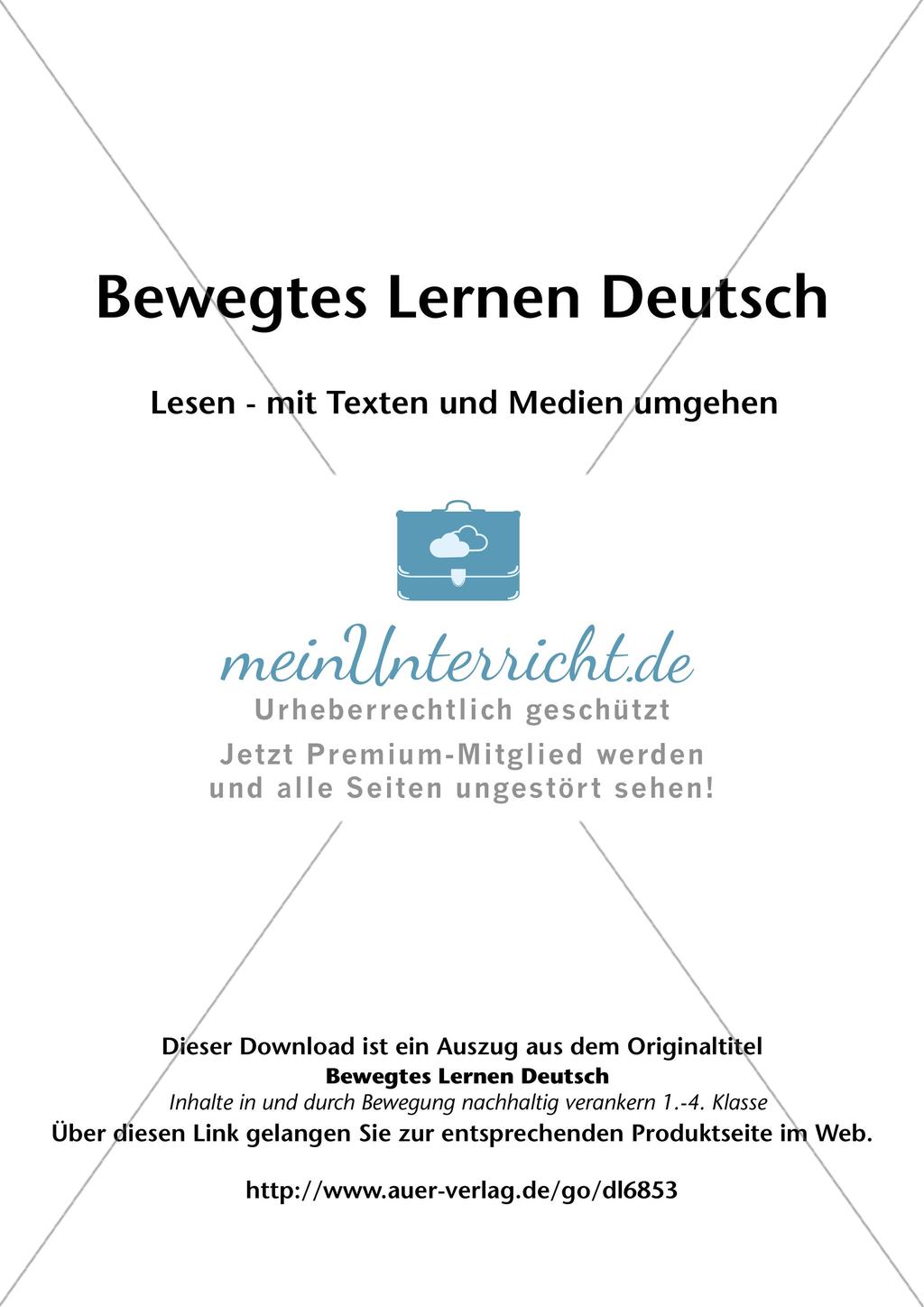 Bewegtes Lernen: Lesen Preview 2