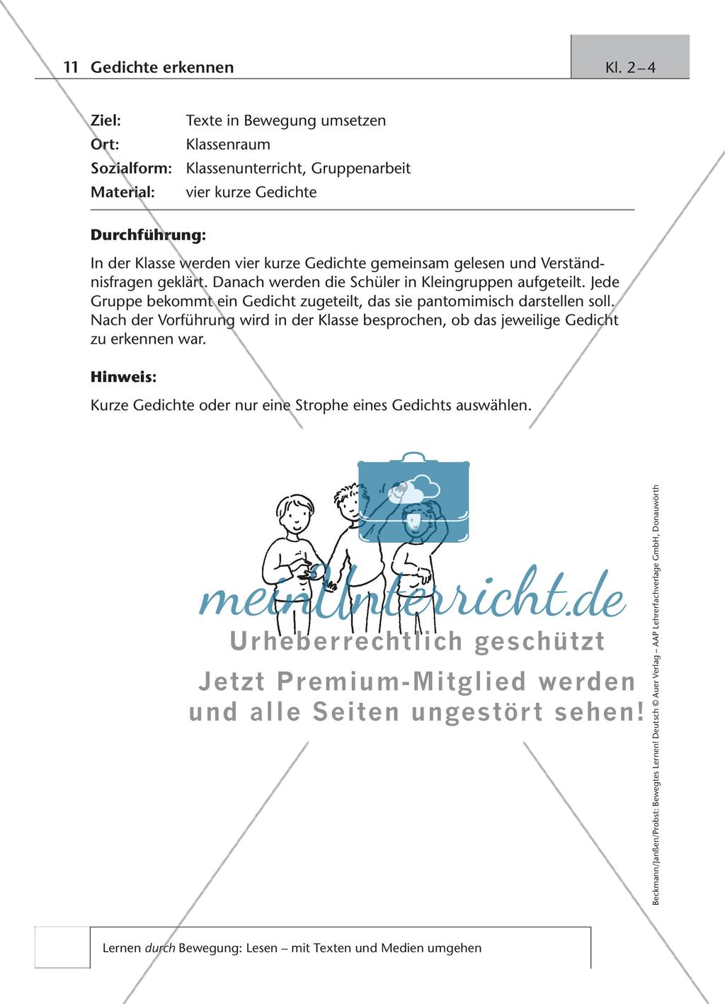 Bewegtes Lernen: Lesen Preview 4