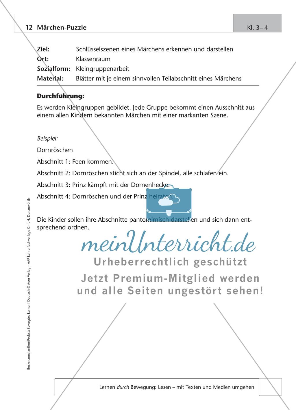 Bewegtes Lernen: Lesen Preview 5