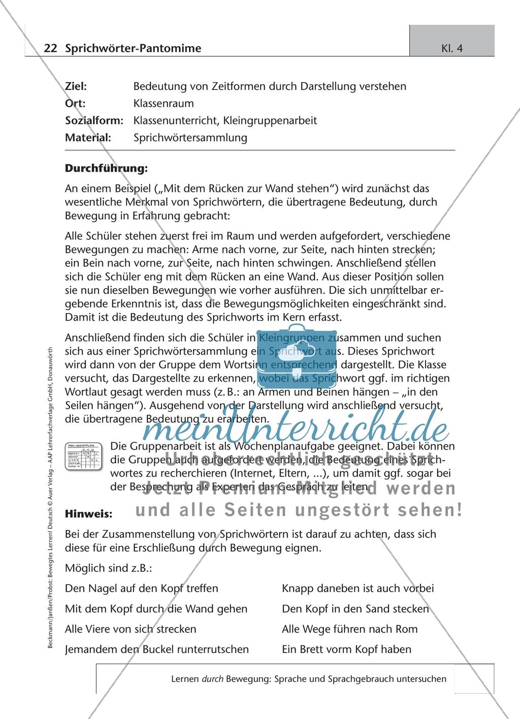 Bewegtes Lernen: Untersuchung von Sprache und Sprachgebrauch Preview 12