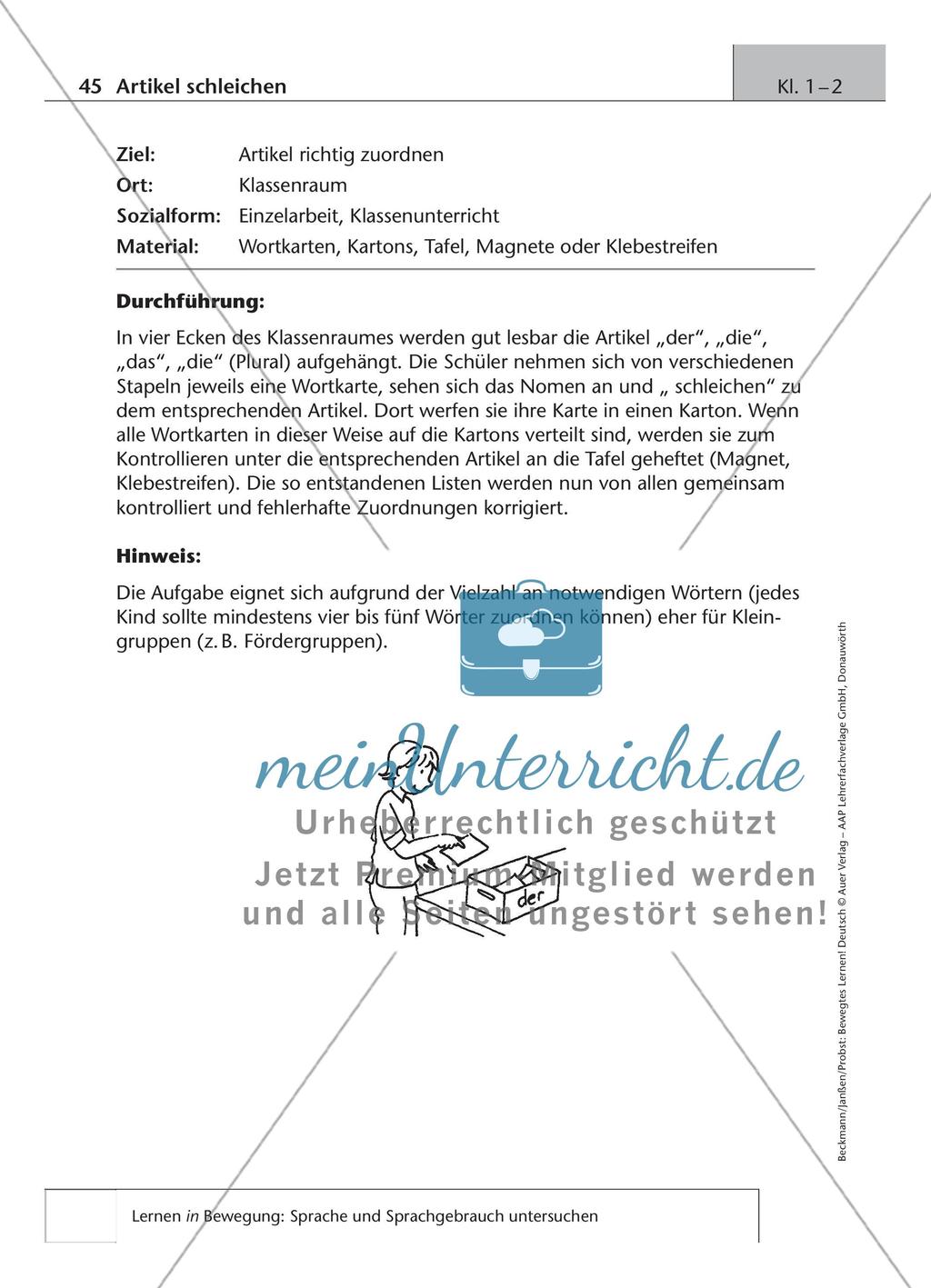 Bewegtes Lernen: Untersuchung von Sprache und Sprachgebrauch Preview 13