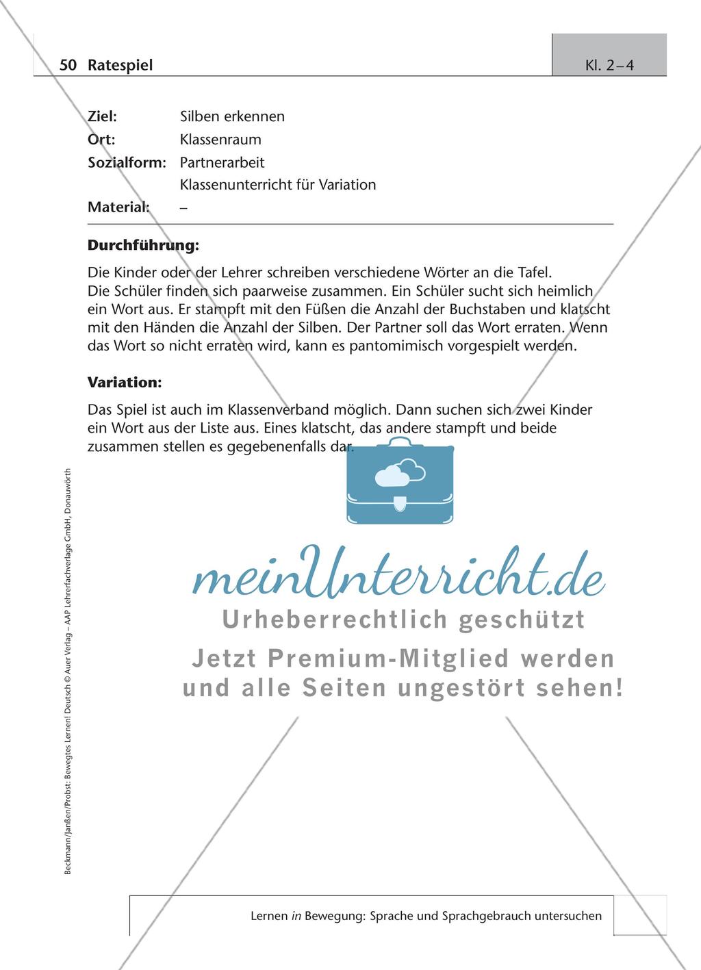 Bewegtes Lernen: Untersuchung von Sprache und Sprachgebrauch Preview 18