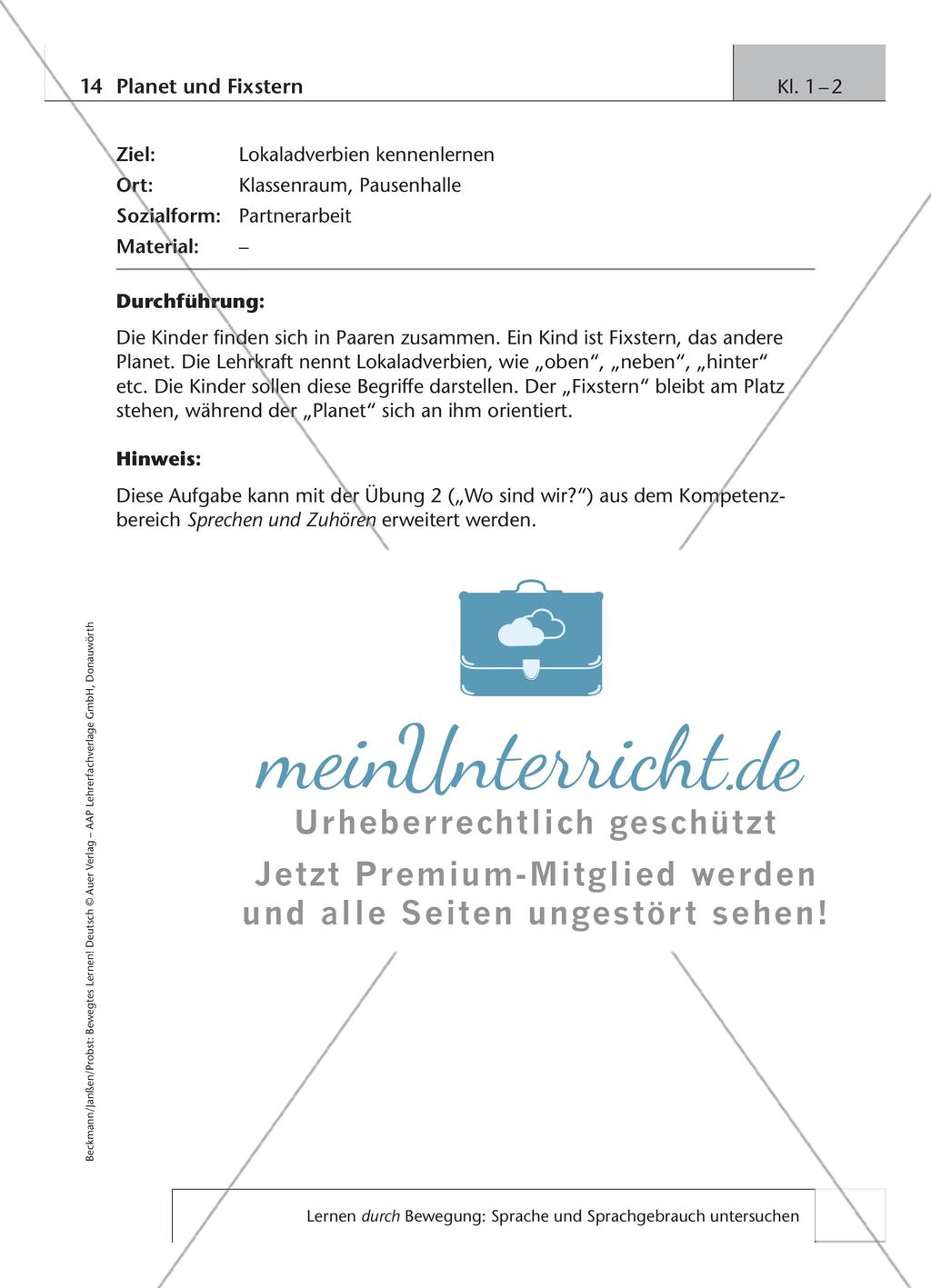 Bewegtes Lernen: Untersuchung von Sprache und Sprachgebrauch Preview 4