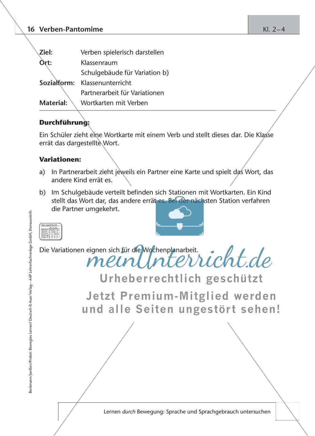 Bewegtes Lernen: Untersuchung von Sprache und Sprachgebrauch Preview 6