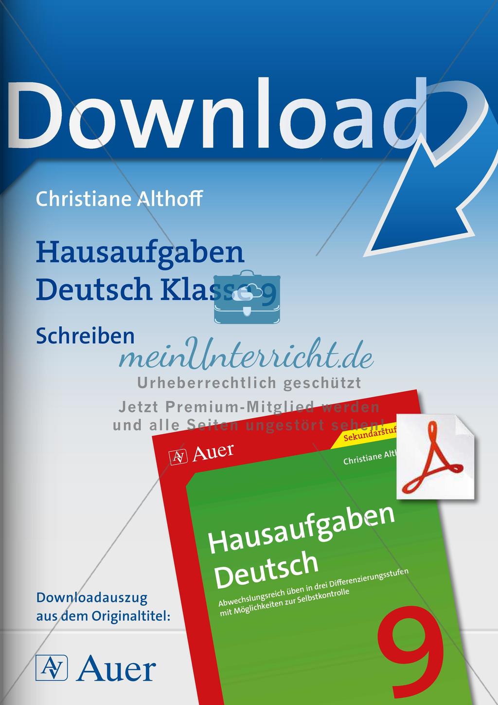 Hausaufgaben: Schreiben Preview 1
