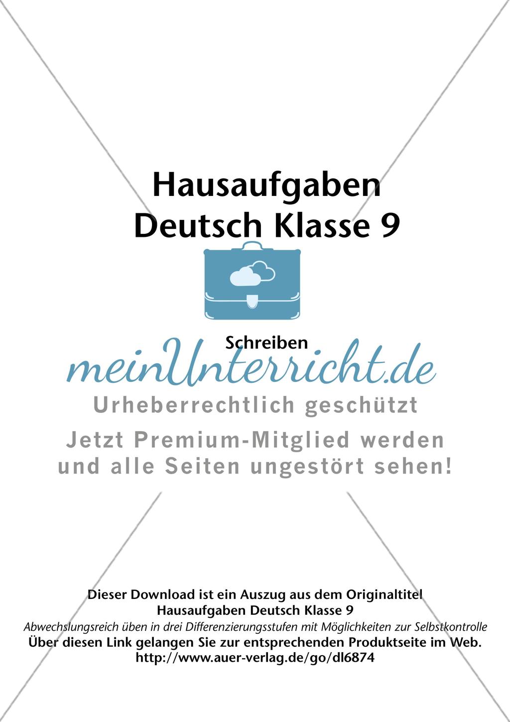 Hausaufgaben: Schreiben Preview 2