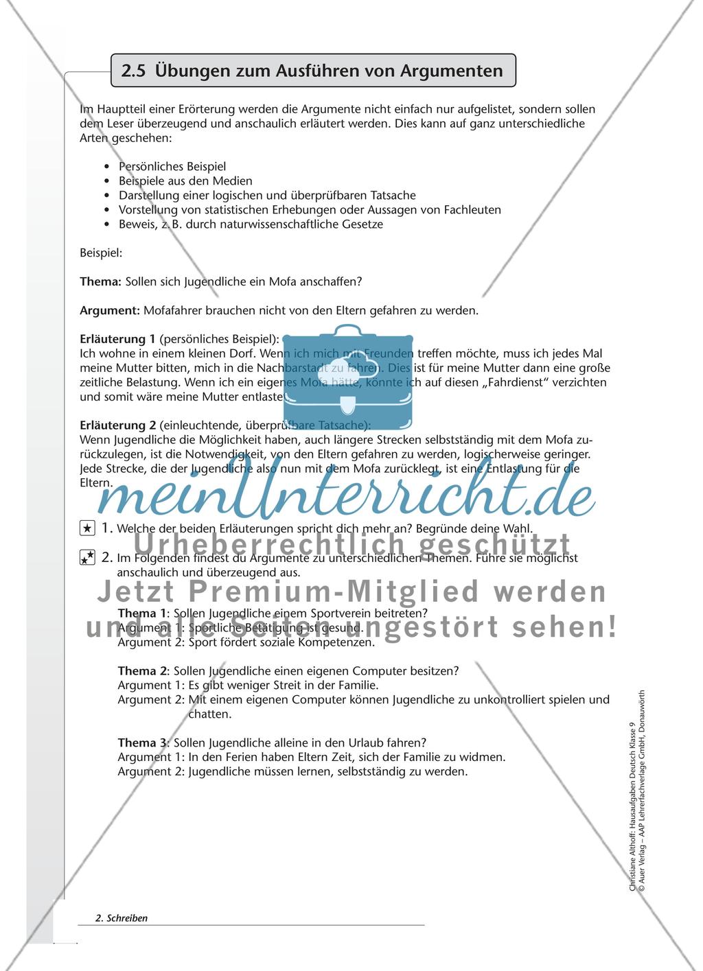 Hausaufgaben: Schreiben Preview 5