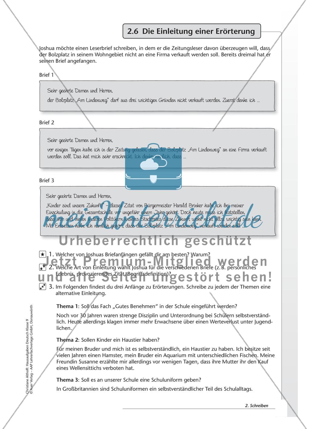 Hausaufgaben: Schreiben Preview 6