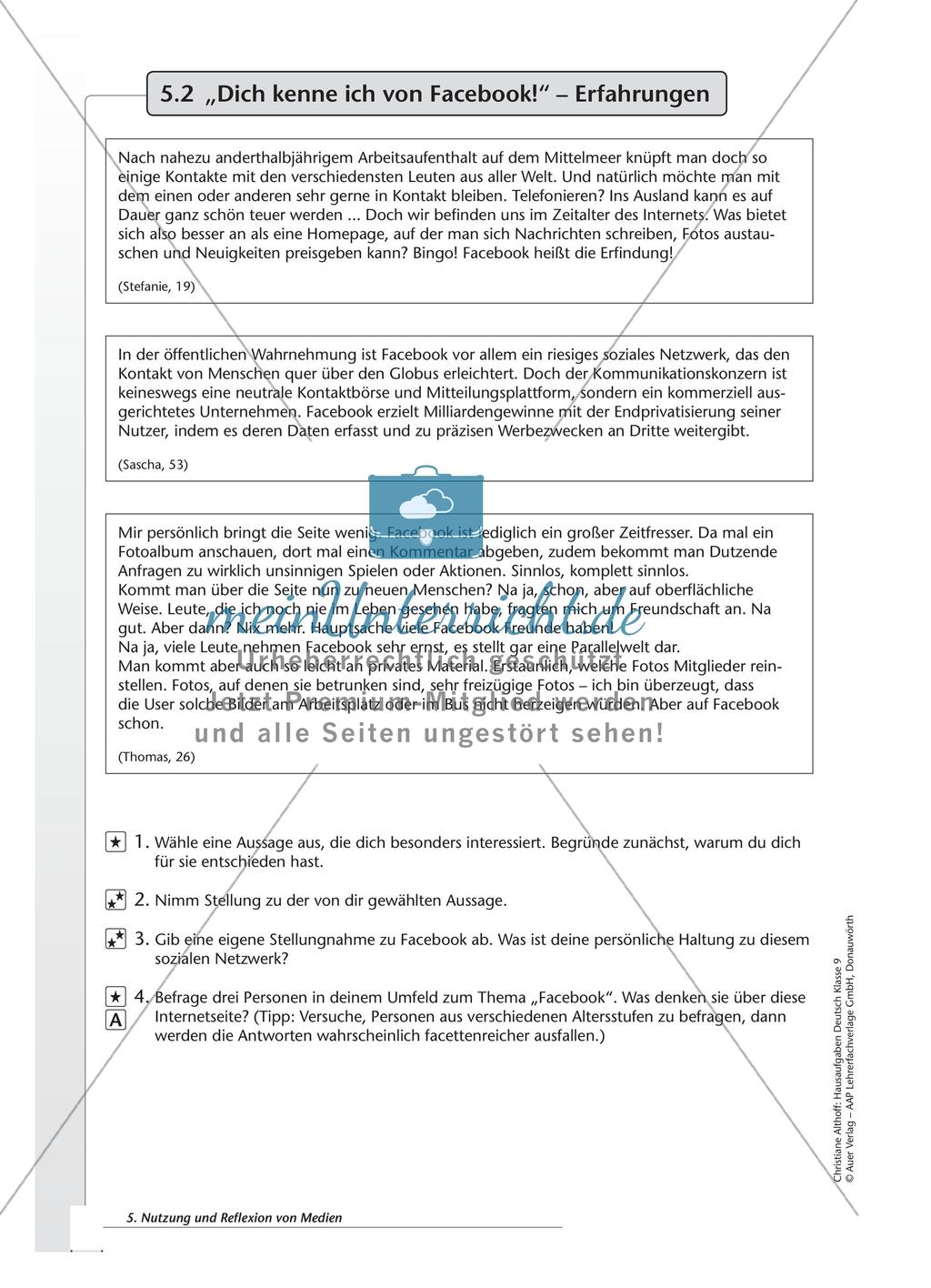 Hausaufgaben: Nutzung und Reflexion von Medien Preview 4