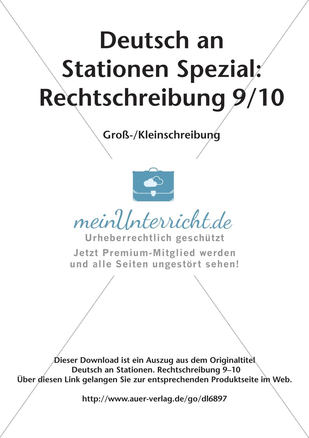 Rechtschreibung: Groß- und Kleinschreibung Preview 2