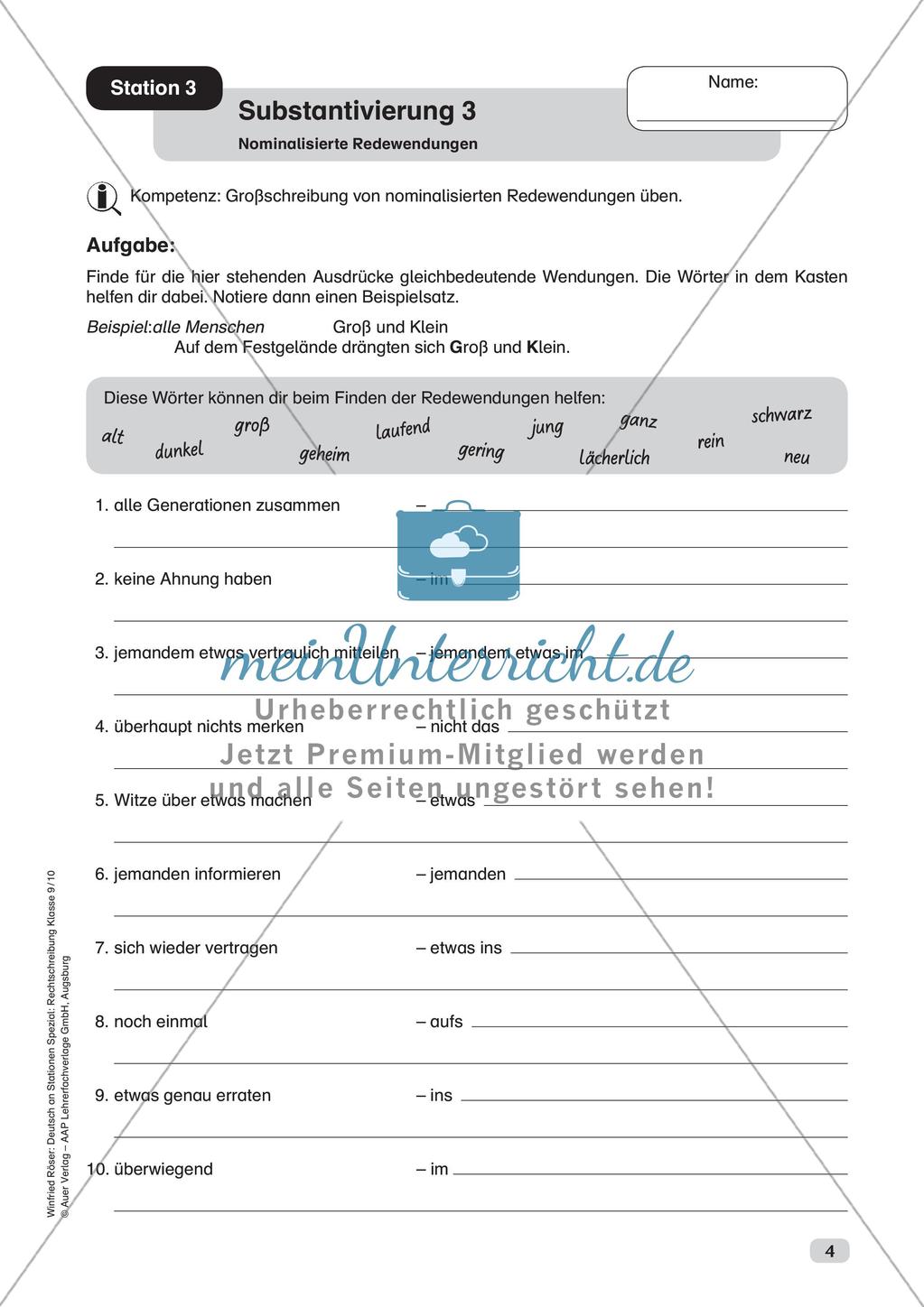 Rechtschreibung: Groß- und Kleinschreibung Preview 6