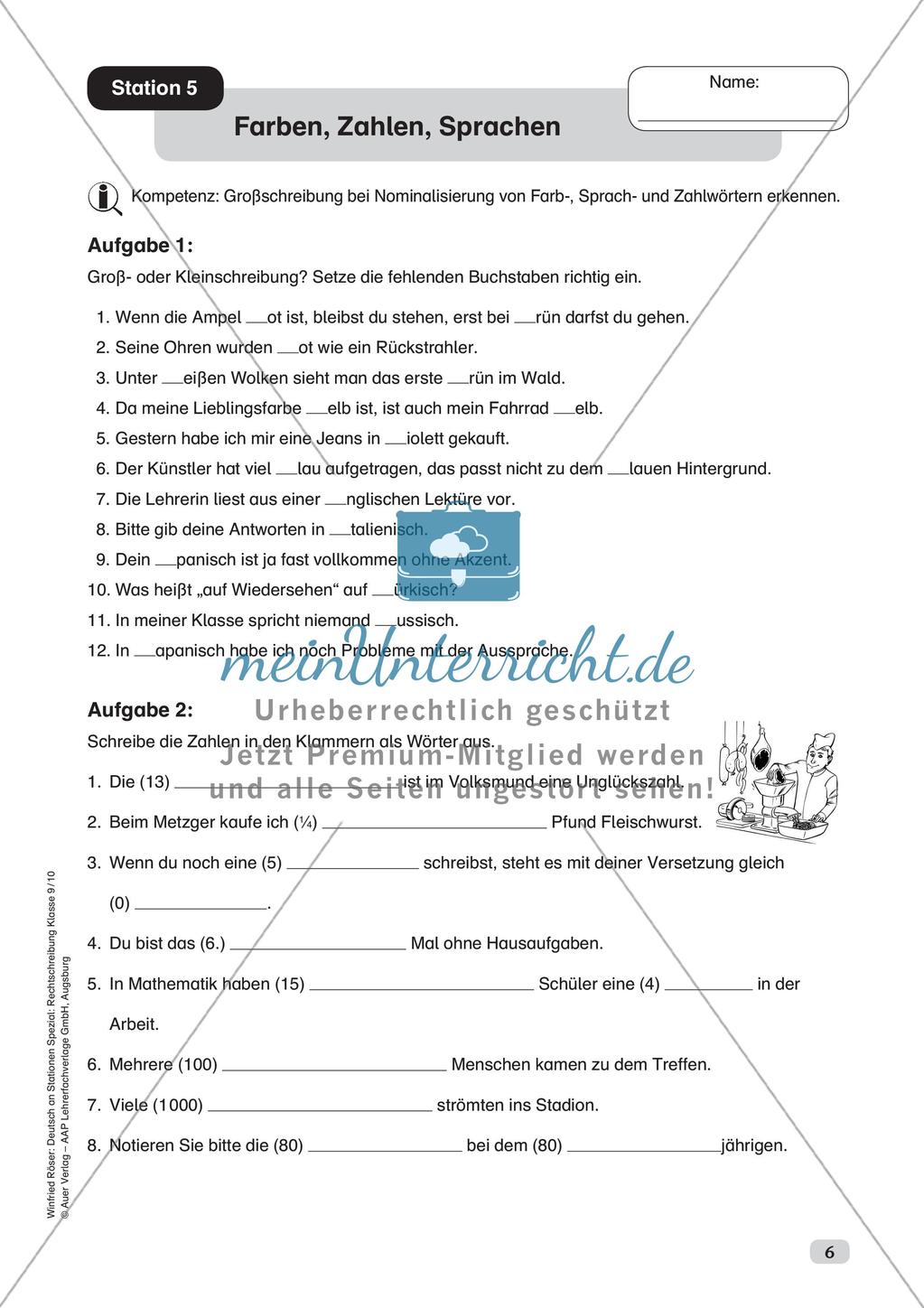 Rechtschreibung: Groß- und Kleinschreibung Preview 8