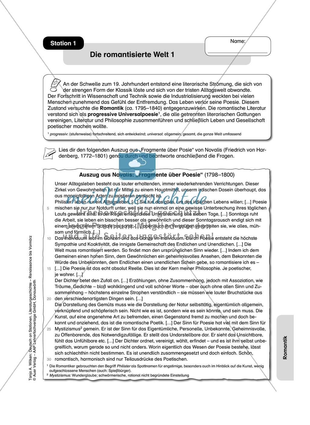 Literaturgeschichte: Romantik Preview 6