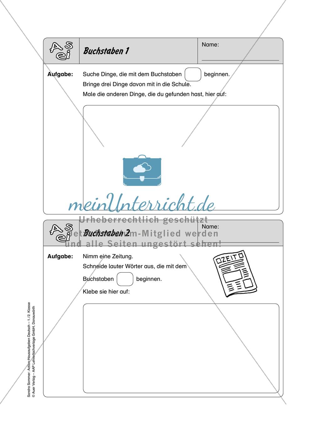 Hausaufgaben: Buchstaben und Laute Preview 4