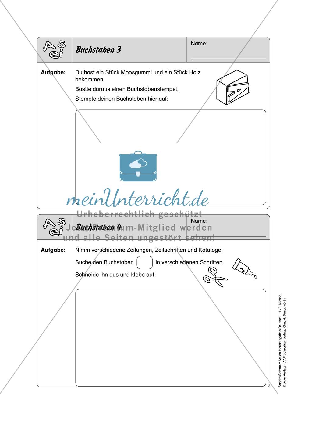 Hausaufgaben: Buchstaben und Laute Preview 5