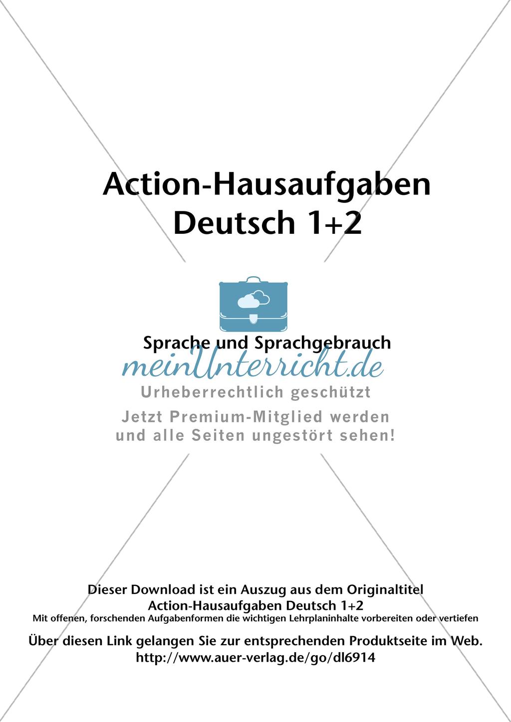 Hausaufgaben: Sprache und Sprachgebrauch Preview 2