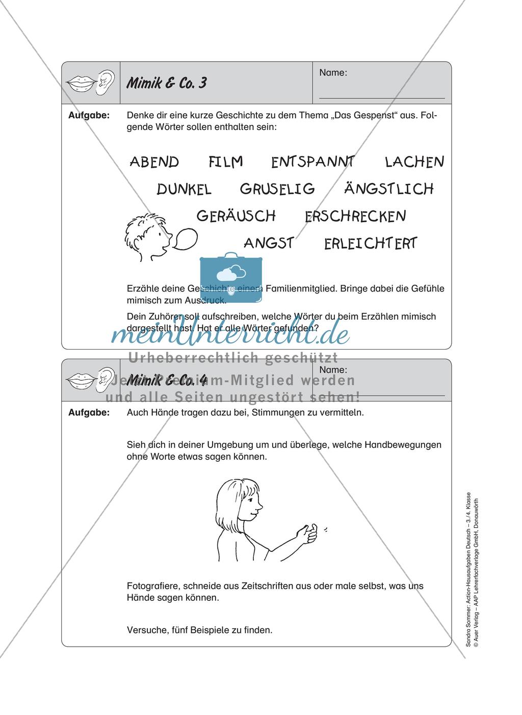 Bewegte Hausaufgaben: Sprechen und Zuhören Preview 9