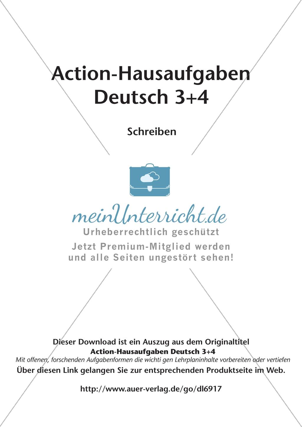 Bewegte Hausaufgaben: Schreiben Preview 2
