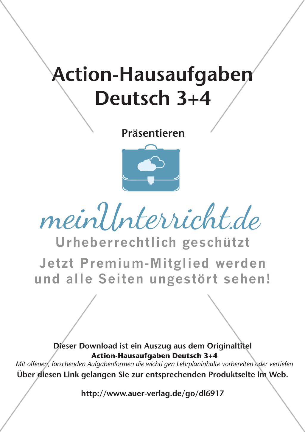 Bewegte Hausaufgaben: Präsentieren Preview 2