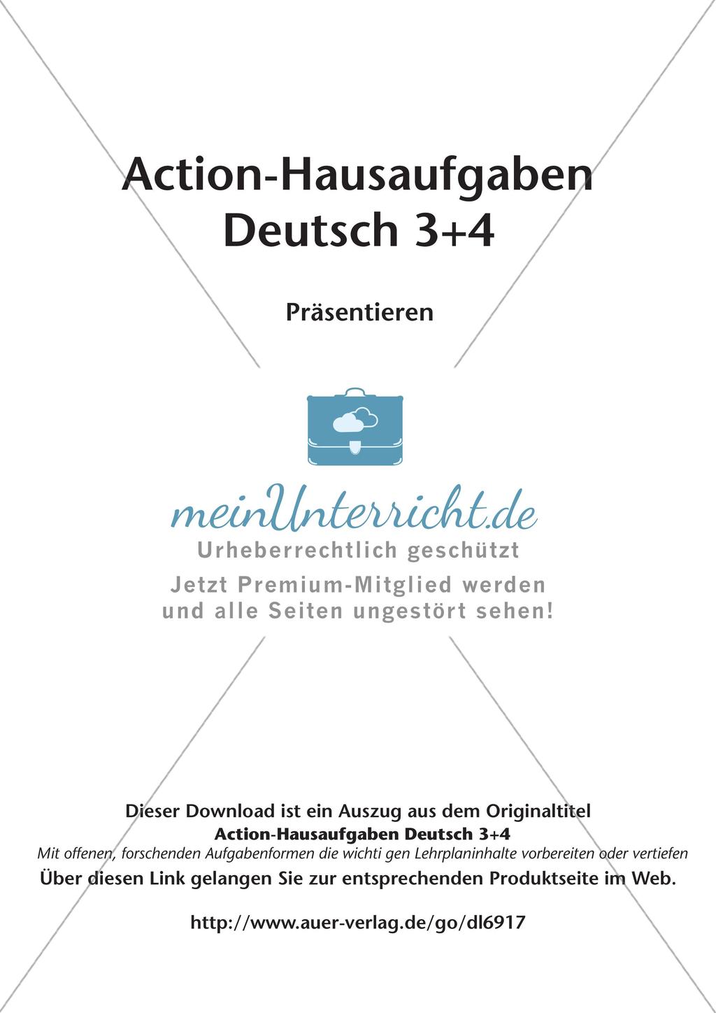 Bewegte Hausaufgaben: Präsentieren Preview 2