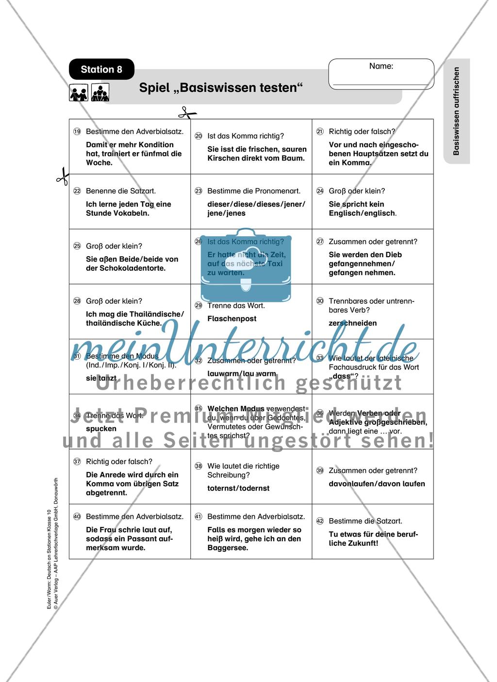 Basiswissen: Grammatik Preview 12
