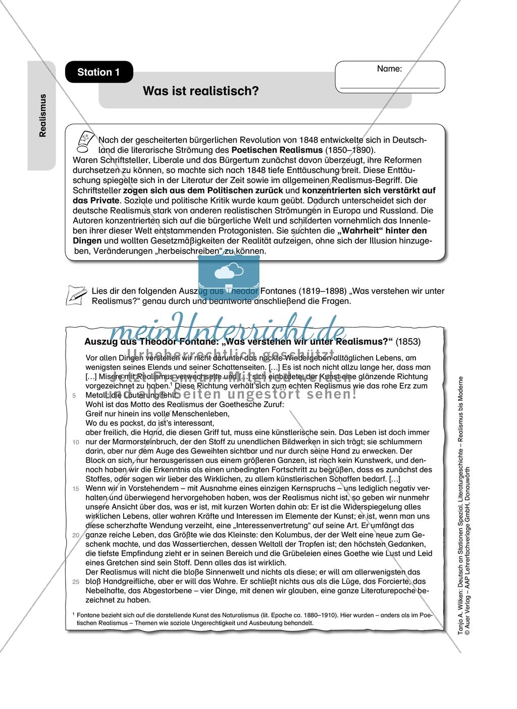 Literaturgeschichte: Realismus Preview 5