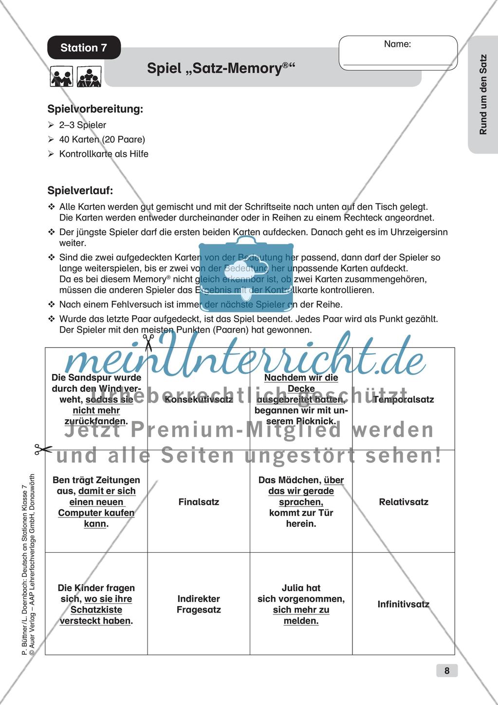 Zusammengesetzte Sätze und Satzarten Preview 10