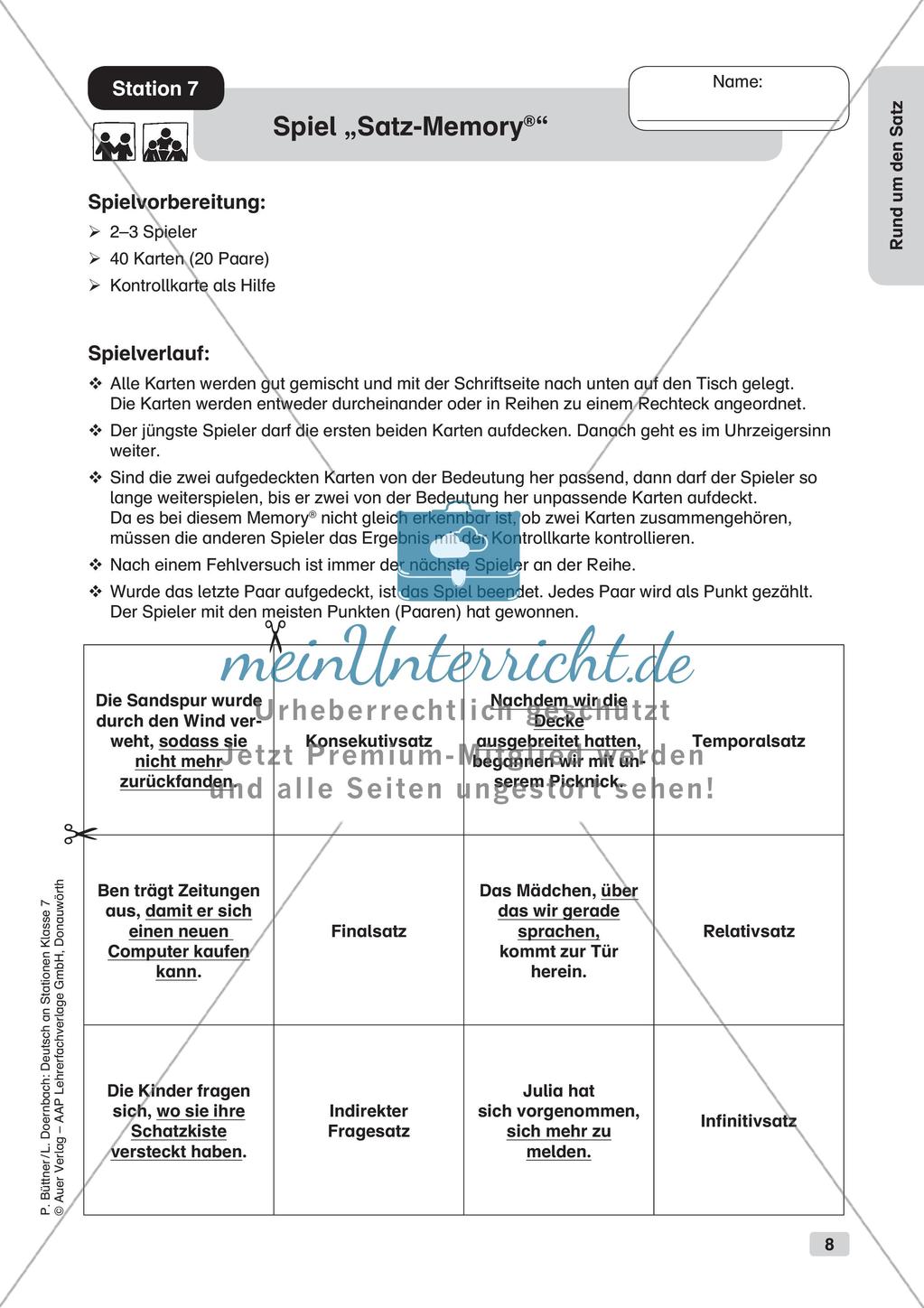 Zusammengesetzte Sätze und Satzarten Preview 10