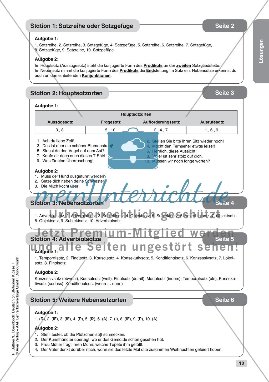 Zusammengesetzte Sätze und Satzarten Preview 14