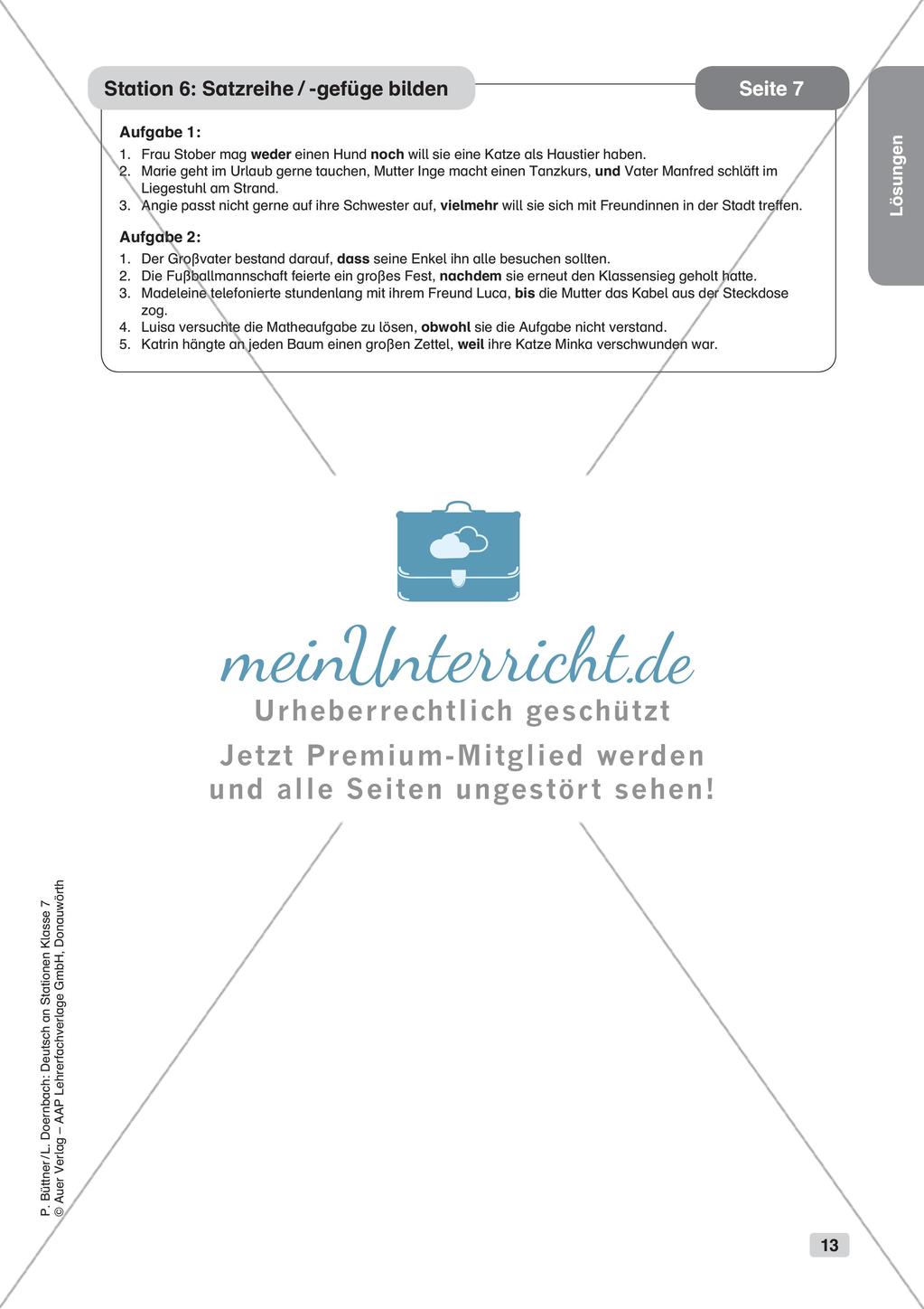 Zusammengesetzte Sätze und Satzarten Preview 15