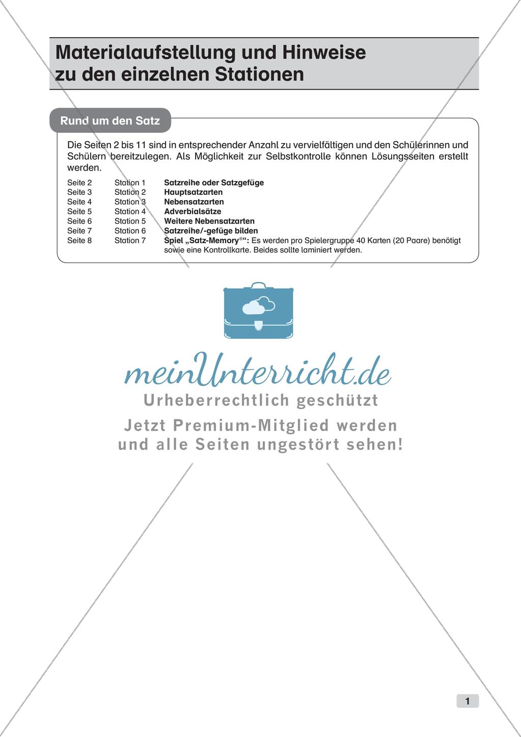 Zusammengesetzte Sätze und Satzarten Preview 3