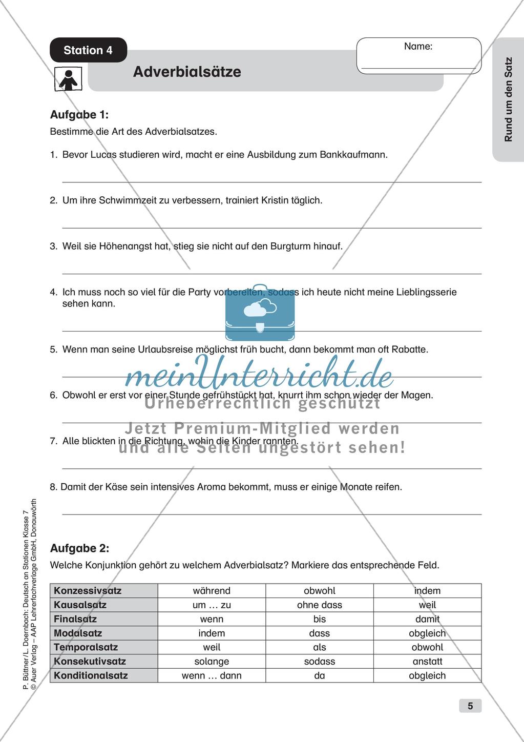 Zusammengesetzte Sätze und Satzarten Preview 7