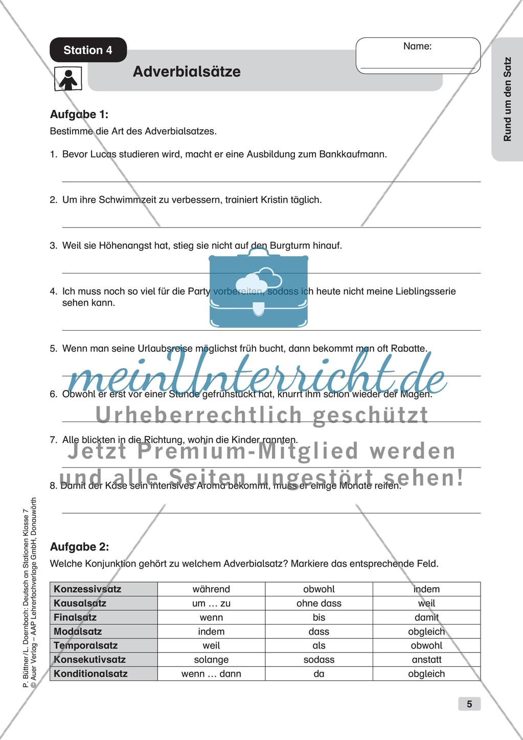 Zusammengesetzte Sätze und Satzarten Preview 7
