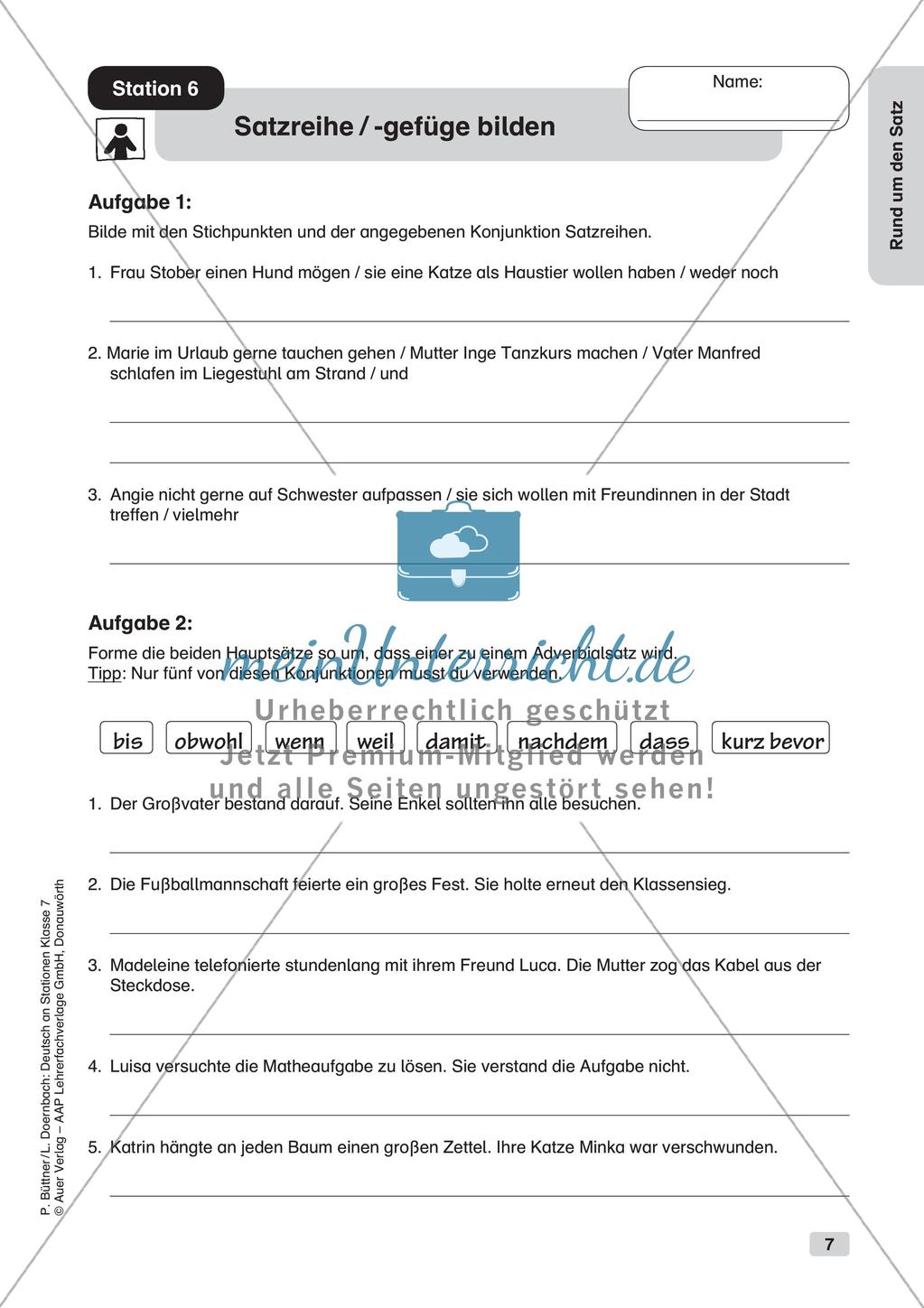 Zusammengesetzte Sätze und Satzarten Preview 9