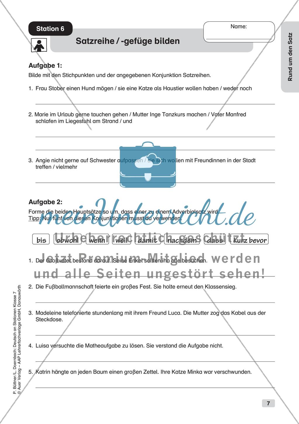 Zusammengesetzte Sätze und Satzarten Preview 9