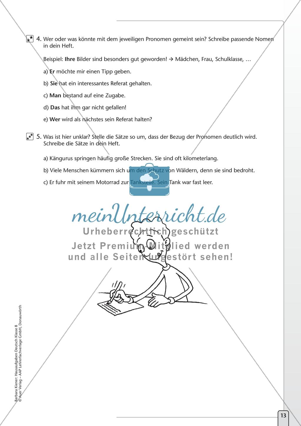 Hausaufgaben: Sprache untersuchen Preview 15