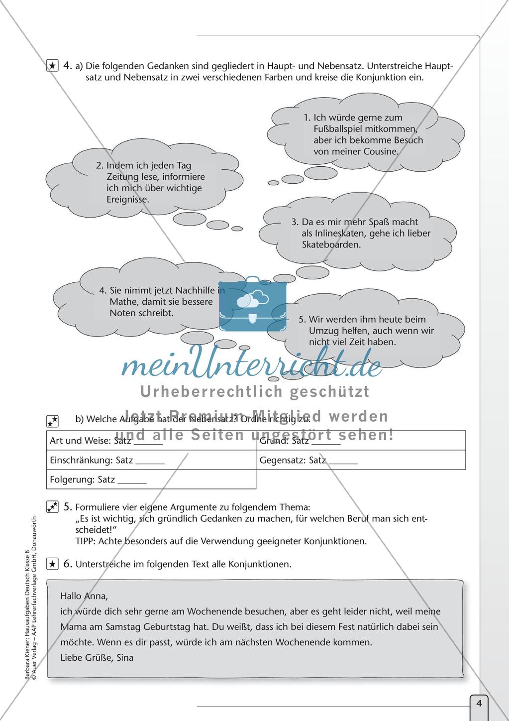 Hausaufgaben: Sprache untersuchen Preview 6