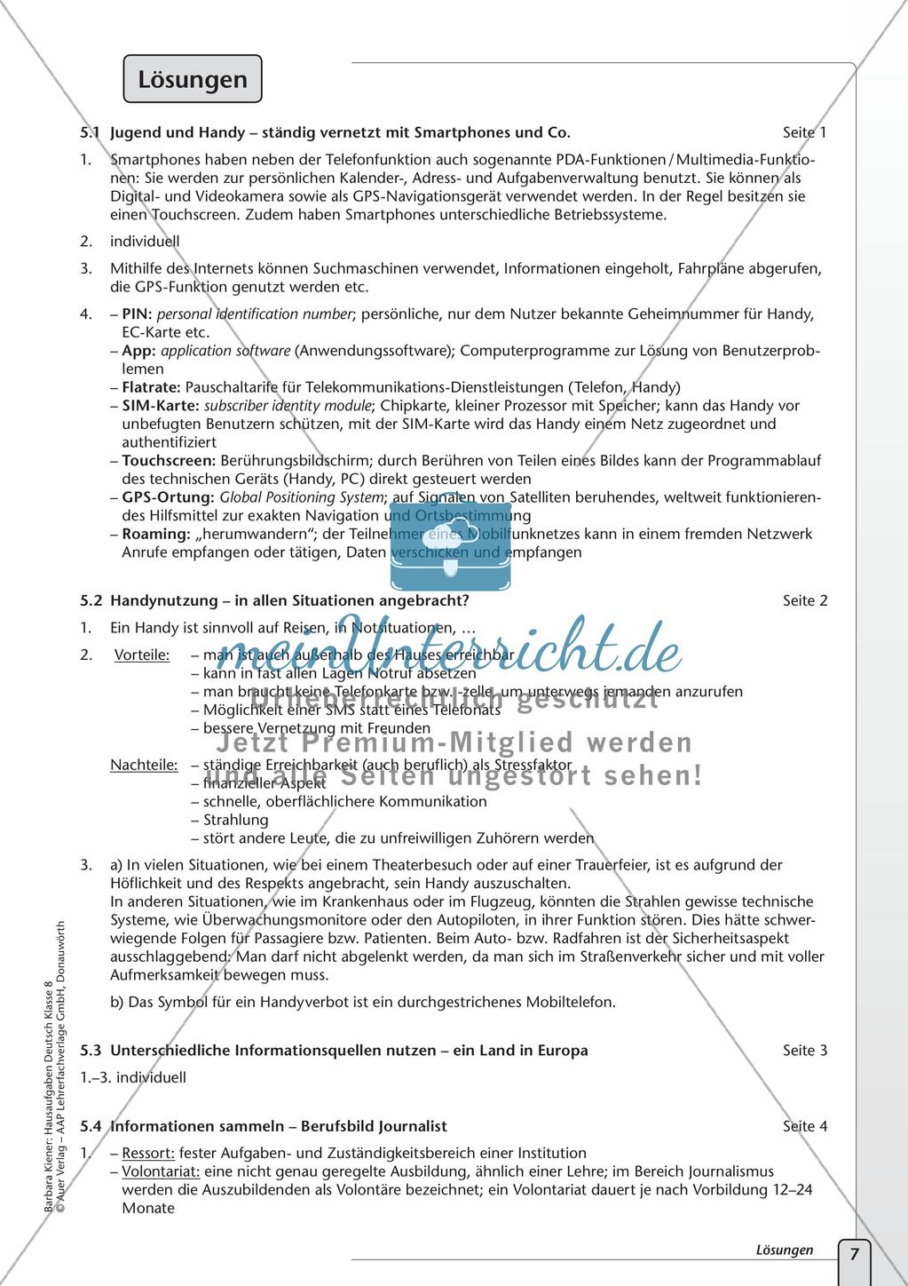 Hausaufgaben: Mediennutzung und Reflexion Preview 9