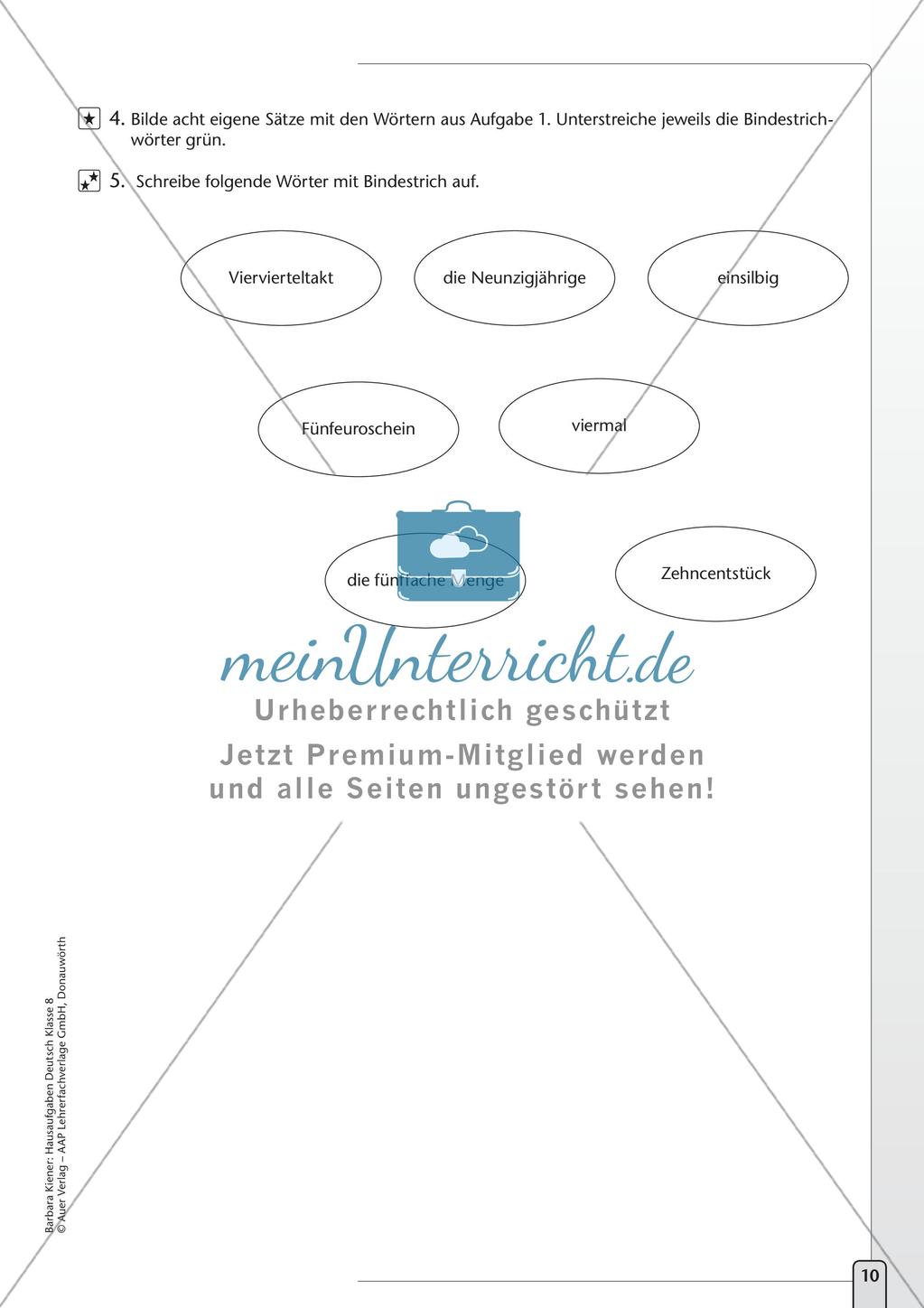 Hausaufgaben: Grammatik und Rechtschreibung Preview 12